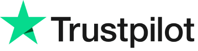Trustpilot logo with a green star icon and black text on a white background.